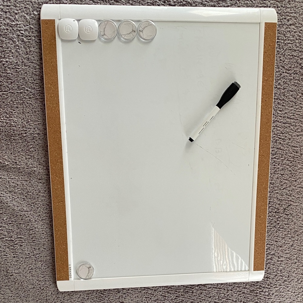 Magnetic Whiteboard with Cork Edges